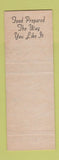 Matchbook Cover - Harmon's Restaurant Delphos OH