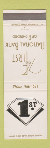 Matchbook Cover - First National Bank Richmond OH