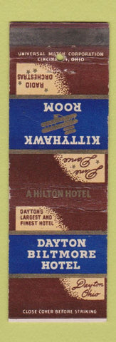 Matchbook Cover - Dayton Biltmore Hotel Kittyhawk Room Dayton OH WEAR #2