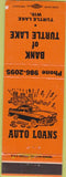 Matchbook Cover - Bank of Turtle Lake WI
