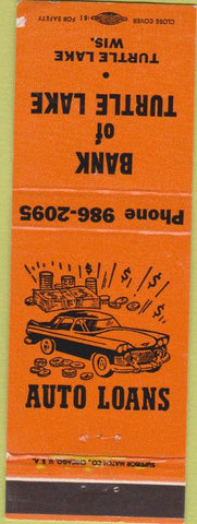 Matchbook Cover - Bank of Turtle Lake WI
