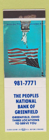 Matchbook Cover - The Peoples National Bank Greenfield OH
