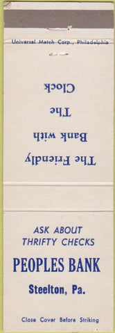 Matchbook Cover - Peoples Bank Steelton PA