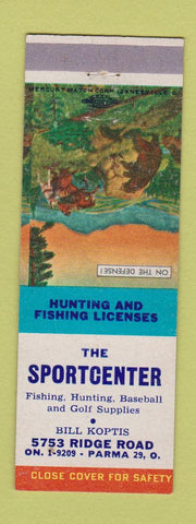 Matchbook Cover - Sportcenter Parma OH sporting goods baseball hunting fishing