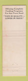 Matchbook Cover - Bob White Feeds Gerber and Sons Baltic OH
