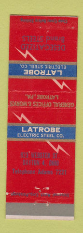 Matchbook Cover - Latrobe Electric Steel Dayton OH