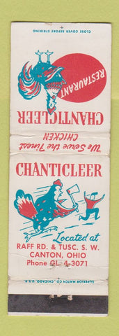Matchbook Cover - Chaticleer Restaurant Chicken Canton OH WEAR