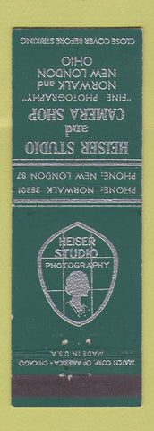 Matchbook Cover - Heiser Photography Studio New London Norwalk OH