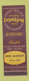 Matchbook Cover - Hotpoint Appliances Don McGinley Elyria OH