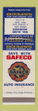 Matchbook Cover - Safeco Auto Insurance William McGee Troy OH