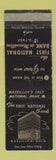 Matchbook Cover - First National Bank Massillon OH WEAR