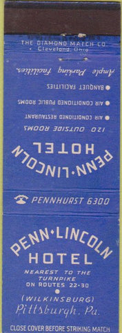 Matchbook Cover - Penn Lincoln Hotel Pittsburgh PA