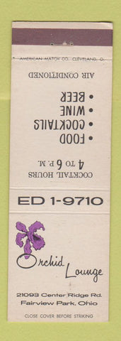 Matchbook Cover - Orchid Lounge Fairview Park OH