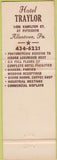 Matchbook Cover - Hotel Traylor Allentown PA