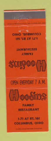Matchbook Cover - Hoodins Family Restaurant Columbus OH