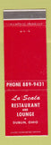 Matchbook Cover - La Scala Restaurant Dublin OH