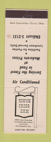Matchbook Cover - Towne Crier Inn North Ridgeville OH