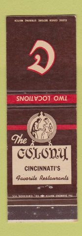 Matchbook Cover - Colony Restaurant Cincinnati OH