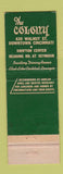 Matchbook Cover - Colony Restaurant Cincinnati OH