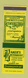 Matchbook Cover - Baker's Restaurant Norwich OH
