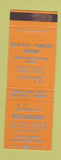 Matchbook Cover - Johnson's Restaurant Lancaster OH ORANGE