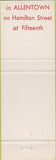 Matchbook Cover - Hotel Traylor Allentown PA