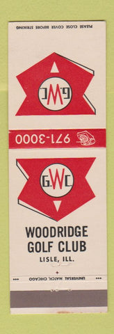 Matchbook Cover - Woodridge Golf Club Lisle IL
