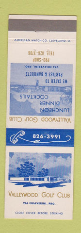 Matchbook Cover - Valleywood Golf Club Swanton OH