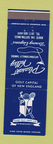 Matchbook Cover - Pleasant Valley Country Club Sutton MA