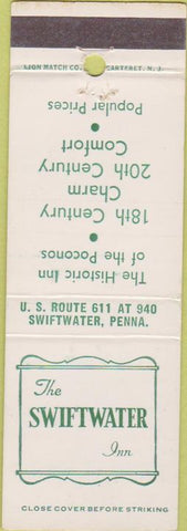 Matchbook Cover - The Swiftwater Inn Swiftwater PA
