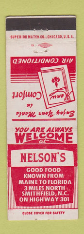 Matchbook Cover - Nelson's Restaurant Smithfield NC