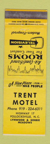 Matchbook Cover - Trent Motel Pollocksville NC