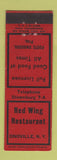 Matchbook Cover - Red Wing Restaurant Onoville NY Foote Swanson