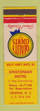 Matchbook Cover - Kinstonian Motel Kinston NC WEAR