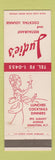 Matchbook Cover - Ludie's Restaurant Kingston NY girlie