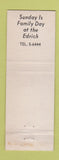 Matchbook Cover - Edrich Restaurant New Hartford NY