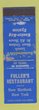 Matchbook Cover - Fuller's Restaurant New Hartford NY WORN BLUE