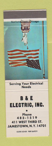 Matchbook Cover - B&E Electric Jamestown NY