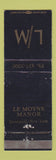 Matchbook Cover - Le Moyne Manor Liverpool NY WEAR