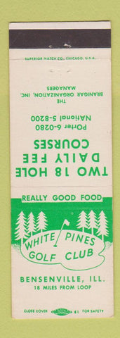 Matchbook Cover - White Pines Golf Club Bensenville IL