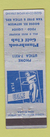 Matchbook Cover - Plumbrook Golf Club Utica MI