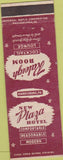 Matchbook Cover - New Plaza Hotel Harrisburg PA