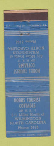Matchbook Cover - Hobbs Tourist Cottages Wilmington NC