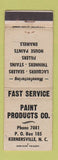 Matchbook Cover - Paint Products Kernersville NC WORN