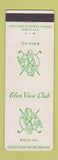 Matchbook Cover - Glen View Club Golf IL