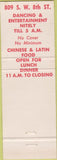 Matchbook Cover - Trojan Lounge Latin Music Miami FL?