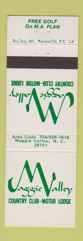 Matchbook Cover - Maggie Valley Country Club Motor Lodge NC