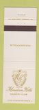Matchbook Cover - Meridian Hills Country Club Indianapolis IN
