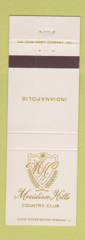 Matchbook Cover - Meridian Hills Country Club Indianapolis IN