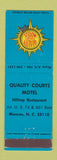 Matchbook Cover - Quality Courts Motel Hilltop Restaurant Monroe N